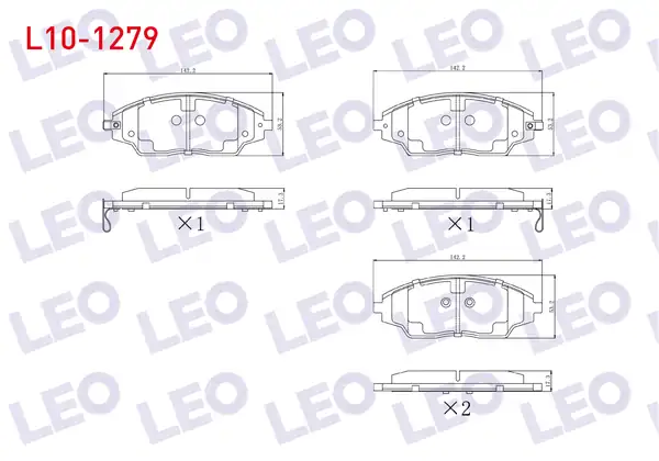 LEO L10-1279 | Fren Balata Ön Ikazlı Chevrolet Aveo T300 1 2 16v 2011 2014 Aveo T300 1 4 16v 2011 2014