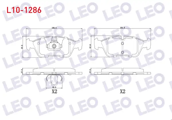 LEO L10-1286 | Fren Balata Ön BMW 3 Serisi
