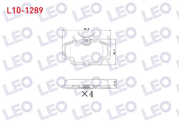 LEO L10-1289 | Fren Balata Ön Mercedes 190