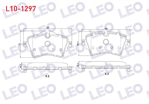 LEO L10-1297 | Fren Balata Ön Bmw 2 Serisi F45 218 İ 2014