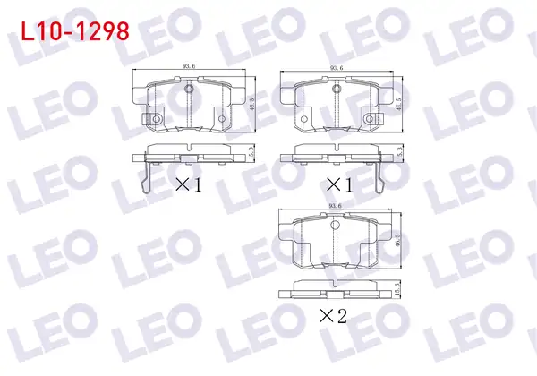 LEO L10-1298 | Fren Balata Arka Honda Accord VIII Cu 2 0 İ Vtec 2008 Accord VIII Cu 2 2 İ CDTI 2008