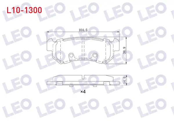 LEO L10-1300 | Fren Balata Arka Chevrolet Lacetti