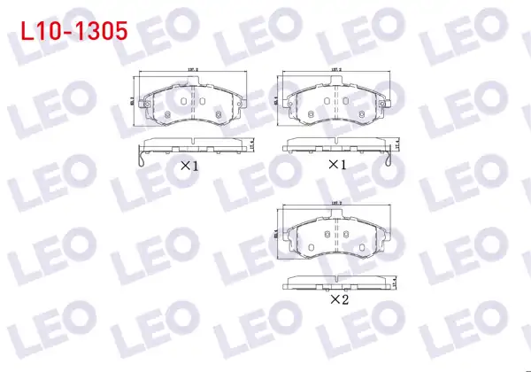LEO L10-1305 | Fren Balata Ön Ikazlı Hyundai Elantra
