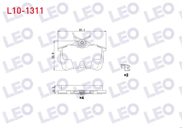 LEO L10-1311 | Fren Balata Arka Honda Accord VII (Cl) 1.6İ 16V 2003-2008 / Accord VII (Cl) 2.0 16V 2003-2008