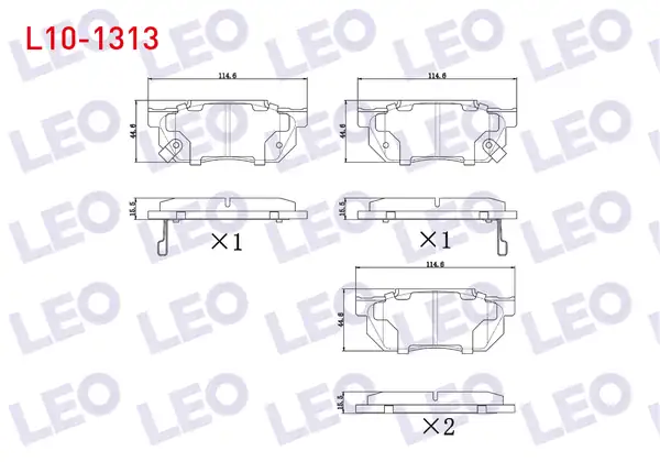 LEO L10-1313 | Fren Balata Ön Ikazlı Honda Civic V