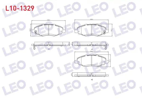 LEO L10-1329 | Fren Balata Ön Ikazlı Toyota Hi Lux Pick Up 2 5 D 2005 2011 Hi Lux Pick Up 2 5 D 4d 2005 2011