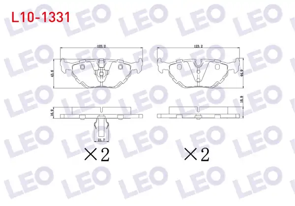LEO L10-1331 | Fren Balata Arka BMW 3 Serisi