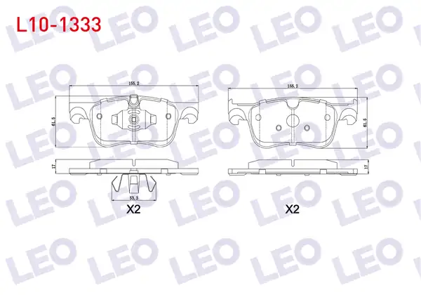 LEO L10-1333 | Fren Balata Ön Citroen C4 Picasso II 1.6 HDI 2013-/ C4 Picasso II 1.6 VTI 2013 -