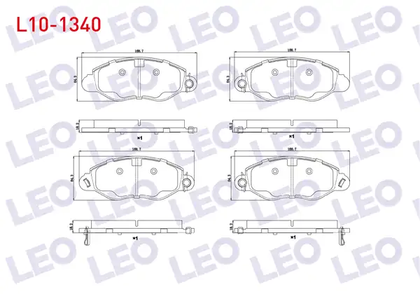LEO L10-1340 | Fren Balata Ön Ikazlı Ford Transit V184 Önden Çekişli 2 0 TDCI 2 3 16v 2 4 Dı 2 4 TDCI 2 4 TDe 2000 2006