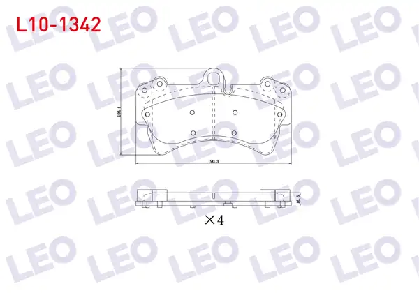LEO L10-1342 | Fren Balata Ön Volkswagen Touareg