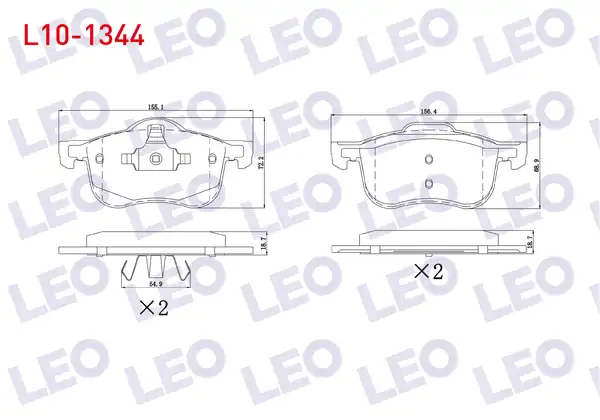 LEO L10-1344 | Fren Balata Ön Volvo C70