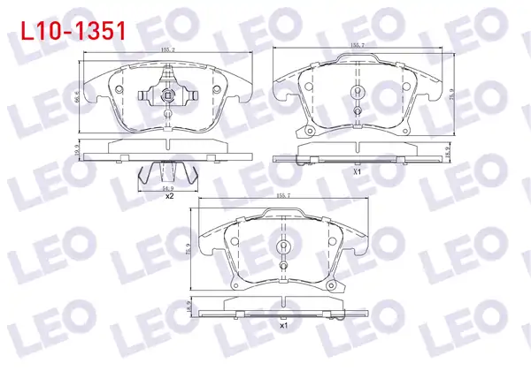 LEO L10-1351 | Fren Balata Ön Ford Mondeo V 1 6 TDCI 2 0 TDCI 2014