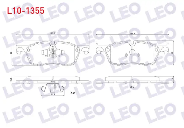 LEO L10-1355 | Fren Balata Ön Land Rover Discovery Sport (Lc) 2.0 Td4 2014 -
