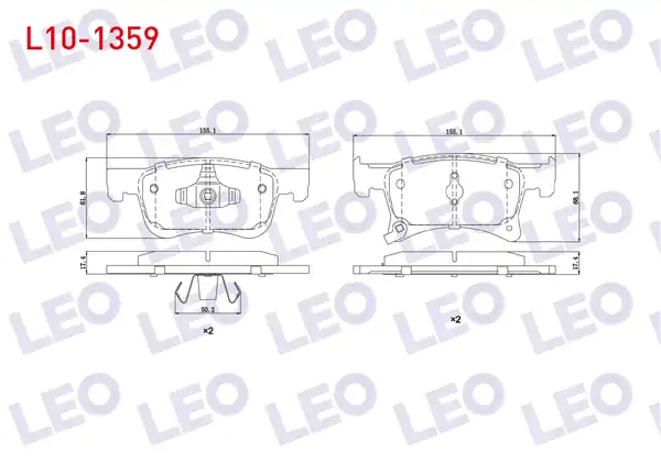 LEO L10-1359 | Fren Balata Ön Ikazlı Opel Corsa E 1 3 CDTI 15 Jant 2014 Corsa E 1 2 2014 Corsa E 1 4 2014 Adam 1 2 2013 Adam 1 4 2013