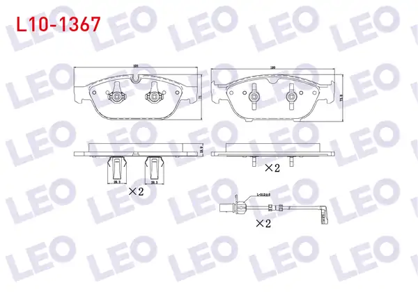LEO L10-1367 | Fren Balata Ön Fişli Audi A8 4h_ 3 0 TDI 2009