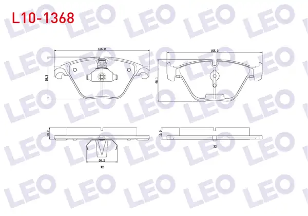 LEO L10-1368 | Fren Balata Ön Bmw 5 Serisi F10 528 İ 2010 F10 530 İ 2010 F10 535 İ 2010 F10 525 D 2010