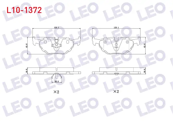 LEO L10-1372 | Fren Balata Arka Bmw 5 Serisi