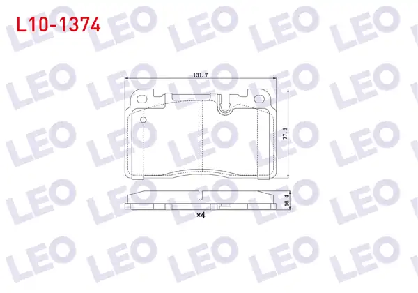 LEO L10-1374 | Fren Balata Ön Audi Q5 8r 2 0 TDI 2008 2 0 TFSI 2008 3 0 TDI 2008 Porsche Macan 95b 2 0 2014 Macan 95b 3 0 S 2014