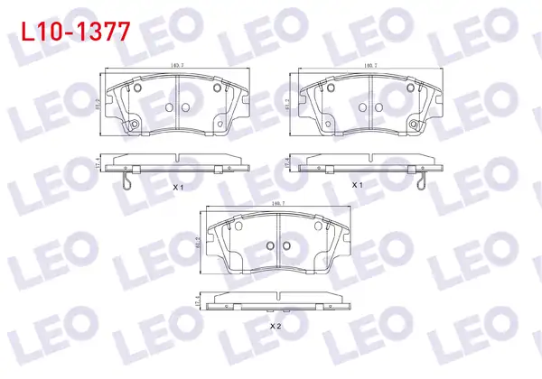 LEO L10-1377 | Fren Balata Ön Ikazlı Tel Delikli Hyundai Tucson