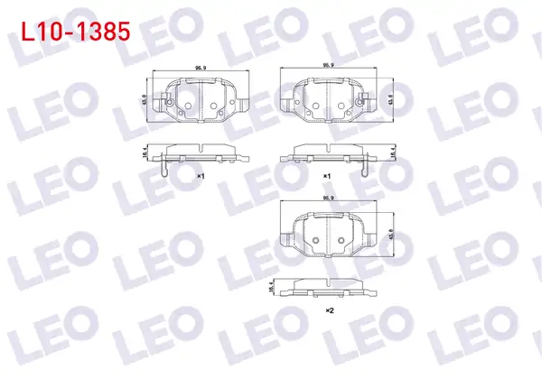 LEO L10-1385 | Fren Balata Arka Fiat 500l 1 6 Mjt 2012 500l 1 3 Mjt 2012 500l 0 9 2012 500l 1 4 2012