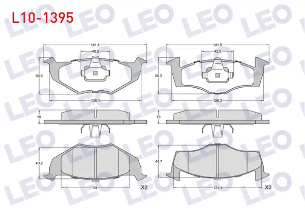 LEO L10-1395 | Fren Balata Ön VW Polo