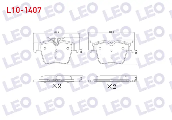LEO L10-1407 | Fren Balata Arka Mercedes GLC X253 250 2015