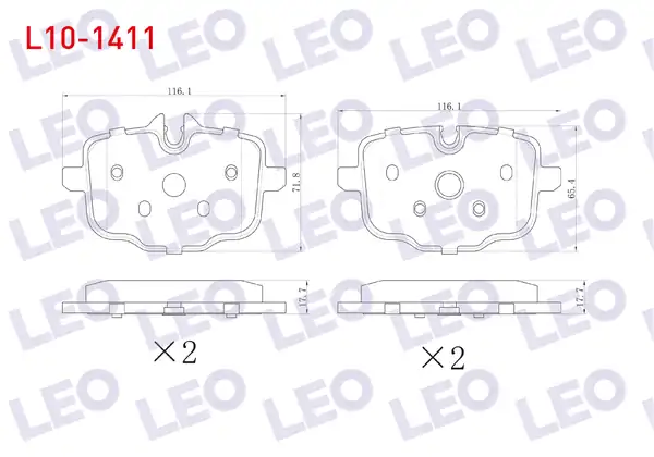 LEO L10-1411 | Fren Balata Arka Bmw 5 Serisi F10 535 D 2010