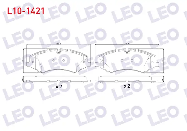 LEO L10-1421 | Fren Balata Ön Land Rover Discovery IV La 3 0 TD 4x4 18 70mm 2010