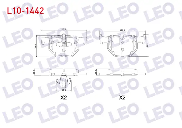 LEO L10-1442 | Fren Balata Arka Bmw 3 Serisi