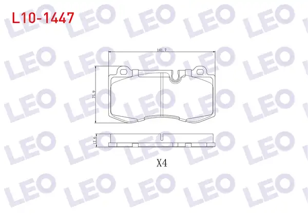 LEO L10-1447 | Fren Balata Ön Mercedes S Serisi (W221) S 320 CDI 2005-2013 / Mercedes S Serisi (W221) S 350 2005-2013