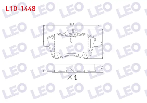 LEO L10-1448 | Fren Balata Ön Mercedes B Serisi