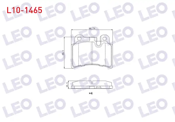 LEO L10-1465 | Fren Balata Arka Volkswagen Touareg 7la 7l6 7l7 3 0 V6 TDI 2002 2010 Touareg 3 2i V6 2002 2010 Touareg 5 0 V10 TDI 2002 2010