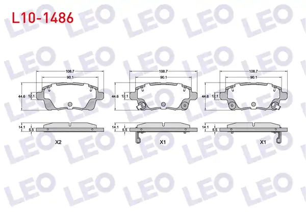 LEO L10-1486 | Fren Balata Arka Ikazlı Chery Tıggo 7 Pro 2023