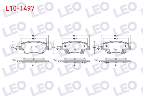 LEO L10-1497 | Fren Balata Arka Ikazlı Hyundai Elantra 2021 İ20 İ30 2021