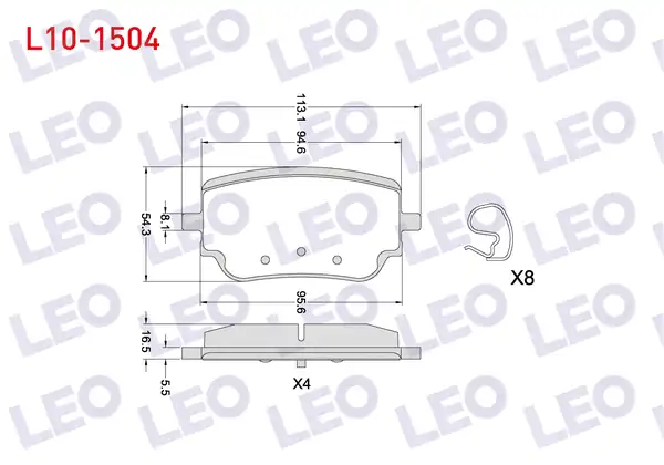 LEO L10-1504 | Fren Balata Arka Mercedes A 180 D 200 W177 2018