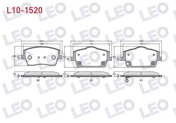 LEO L10-1520 | Fren Balata Ön Volvo Xc40 2018 -