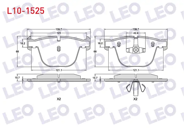 LEO L10-1525 | Fren Balata Arka Bmw 7 Serisi