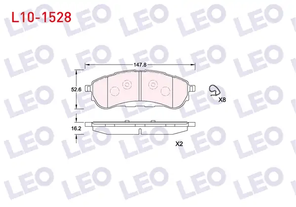 LEO L10-1528 | Fren Balata Arka Ford Ranger 2 0 Ecoblue 2019 3 2 TDCI 2011