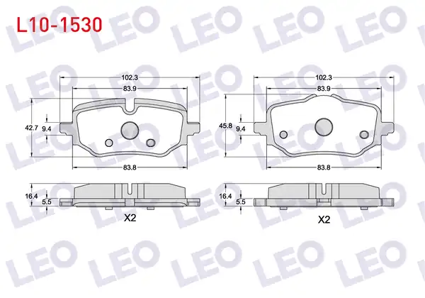 LEO L10-1530 | Fren Balata Arka Bmw X1 U11 2022 Bmw 2 U06 F45 Active Tourer 218i 2021
