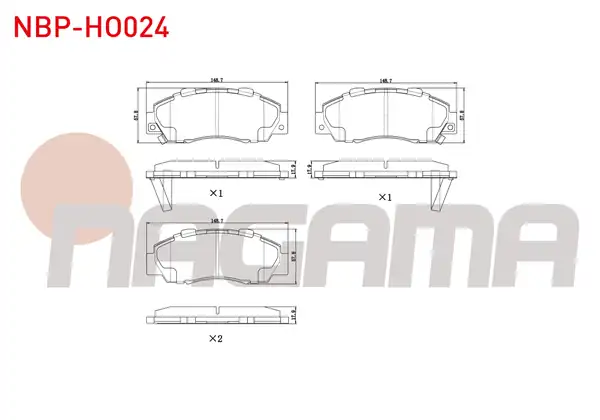 NAGAMA Nbp Ho024 Fren Balata Ön Ikazlı Honda Accord IV