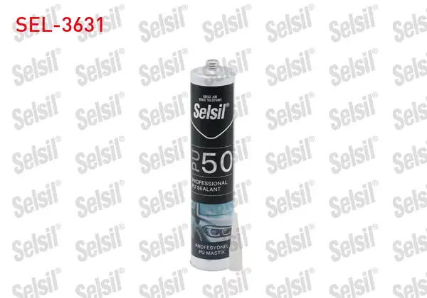 Selsil SEL 3631 Polıuretan Pu Mastik 50 Sha 280 ML Siyah 25 Adet