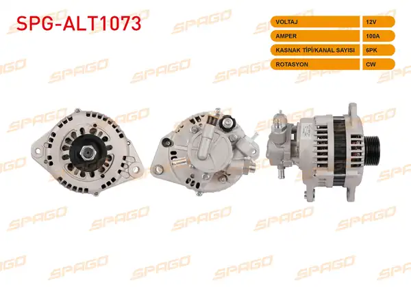 SPAGO Spg Alt1073 Alternatör 12v 100a 6pk Alt110 Astra G 00 08 Corsa 00 09 Combo 01 05 1 7 CDTI Araclar İçin