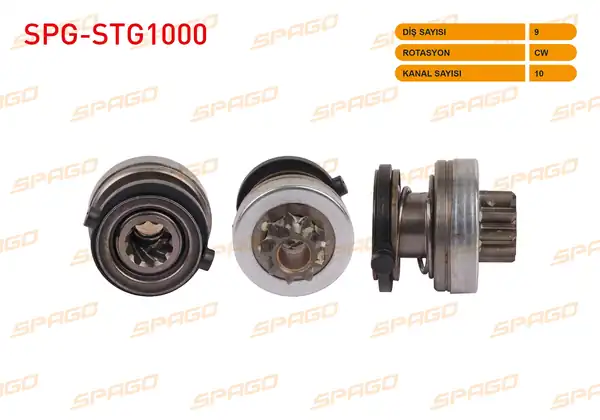 SPAGO Spg Stg1000 Marş Dişlisi 9 Dış Cw 10 Kanal Partner