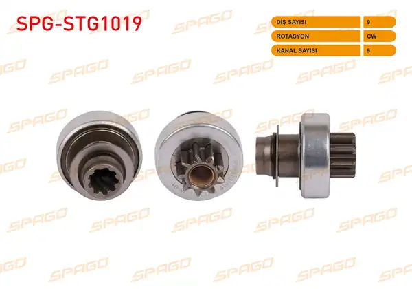 SPAGO Spg Stg1019 Marş Dişlisi 9 Dış Cw 9 Kanal Renault 9