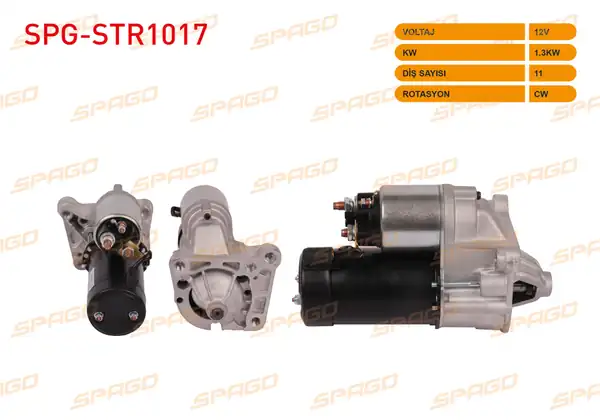 SPAGO Spg Str1017 Marş Motoru 12v 1 3kw 11 Dış Cw Kangoo Megane İ Laguna II Scenic İ 1 9 Dizel Araclar İçin
