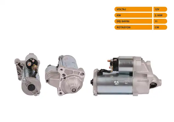 SPAGO Spg Str1042 Marş Motoru 12v 2 1kw 11 Dış Cw Str3075 Megane II Laguna İ II Scenic İ II Traffic II 1 9 dCi Araclar İçin
