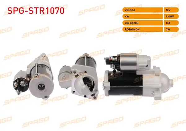 SPAGO Spg Str1070 Marş Motoru 12v 1 4kw 13 Dış Cw Str5203 Clio IV Megane III IV Kangoo 1 5 dCi Start Stoplu Araclar İçin