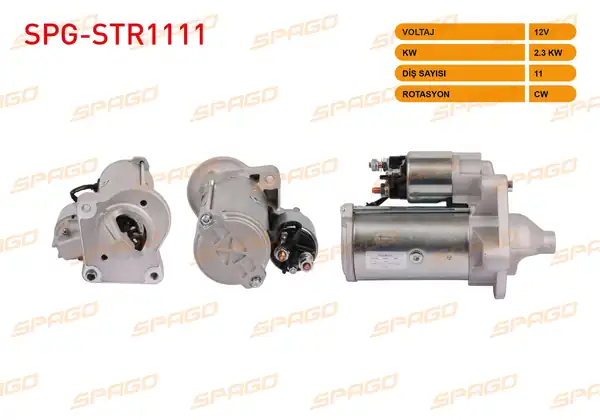 SPAGO Spg Str1111 Marş Motoru 12v 2 3kw 11 Dış Cw Str3490 Focus II III Mondeo IV V S40 S60 S80 Dizel Start Stoplu Araclar İçin