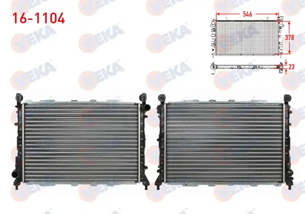 VEKA 16-1104 | Su Radyatörü Mekanik Alfa Romeo 145 930 1 4 M T Ac 1994 2001