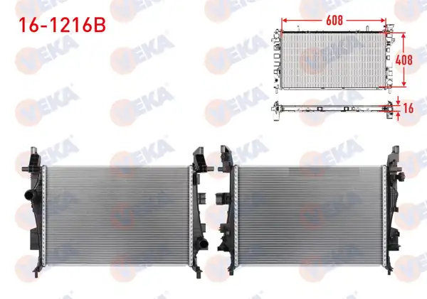 VEKA 16-1216B | Su Radyatörü Brazing Jeep Compass (Mp) 1.4 T 2017-M-T